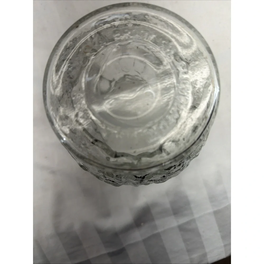 Vintage E.O. Brody Clear Glass Textured Flower Vase Medium Size in Excellent Con